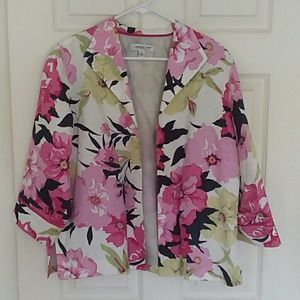 Silk Open Front Jacket